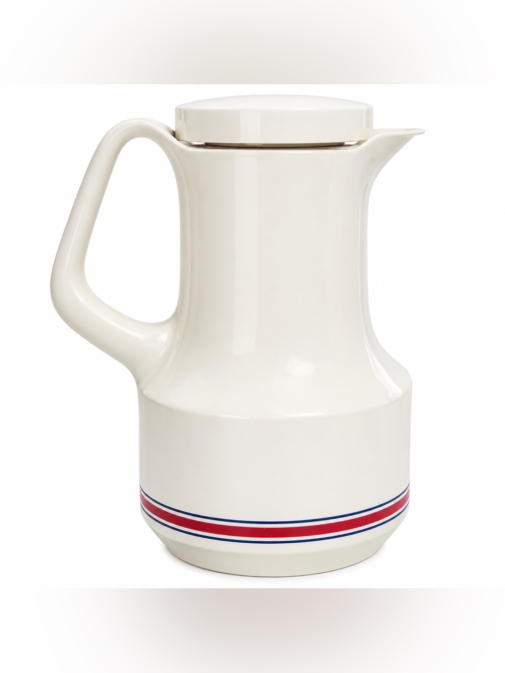 Vintage Thermos Bettina No. 540 Insulated Coffee Tea Carafe WhiteRed WestGermany